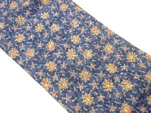 手織り紬花々模様名古屋帯